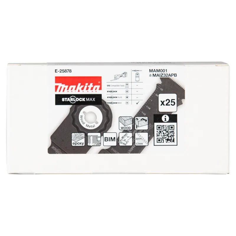 Makita 32x80mm Invalzaagblad hout&staal 25 stuks - MAM001 - E-25878 de Makita – image du produit