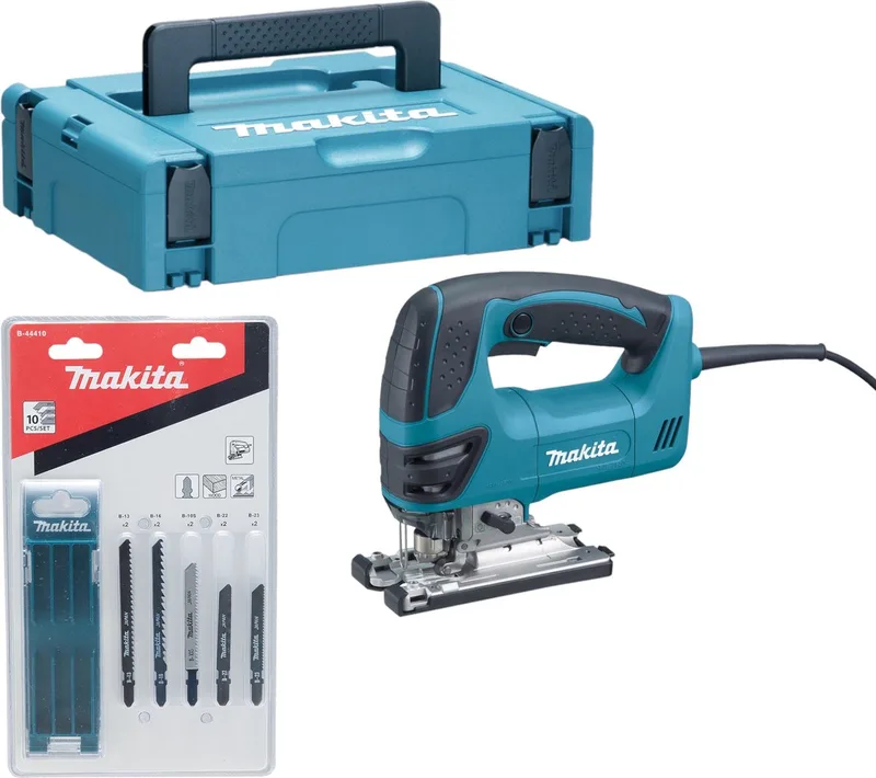 Makita 4350 FCTJ pendelzaag 720 watt 135 mm + 10-delige zaagbladenset + Makpac van Makita – productafbeelding