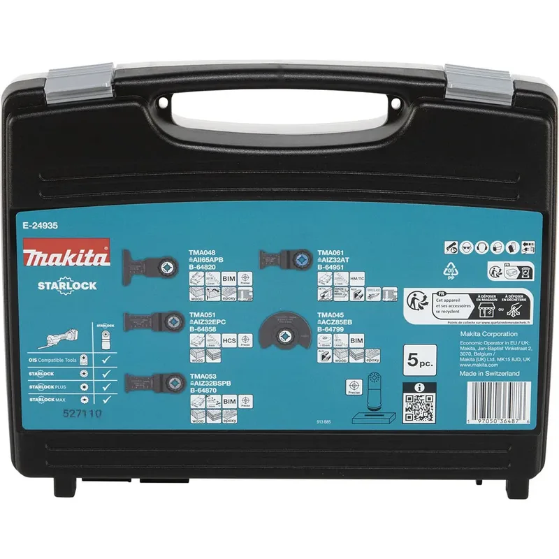 Makita 5-delig Invalzaagset multitool - E-24935 de Makita, Noir – image du produit 4 sur 4