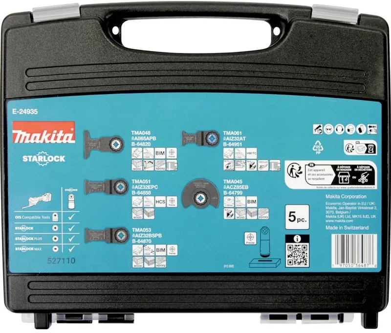Makita 5-delig Invalzaagset multitool - E-24935 de Makita, Noir – image du produit 1 sur 4