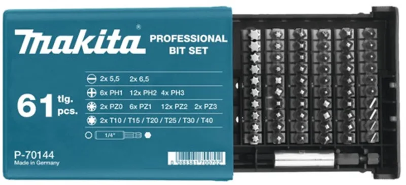 Makita 61-delig Schroefbitset - P-70144 de Makita – image du produit