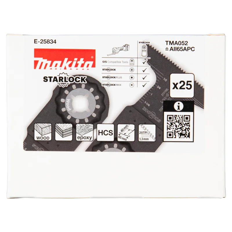 Makita 65x40mm Invalzaagblad hout 25 stuks - TMA052 - E-25834 de Makita – image du produit