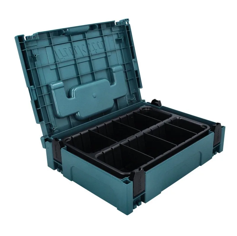 Werkzeugkoffer Makpac 1 + Varioeinsatz mit 2 Fächern (P-83680) für Handwerkzeug von Makita, Türkis – Produktbild 2 von 3
