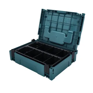 Werkzeugkoffer Makpac 1 + Varioeinsatz mit 2 Fächern (P-83680) für Handwerkzeug von Makita, Türkis – Produktbild 3 von 3