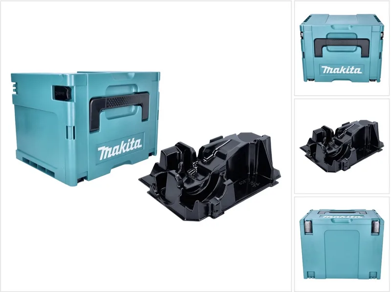 Makpac 4 systeemkoffer 395 x 295 x 315 mm + passend inzetstuk voor DGA 511 / 513 / 514 / 515 / 517 / 519 en DHR 243 fra Makita, Sort – produktbillede