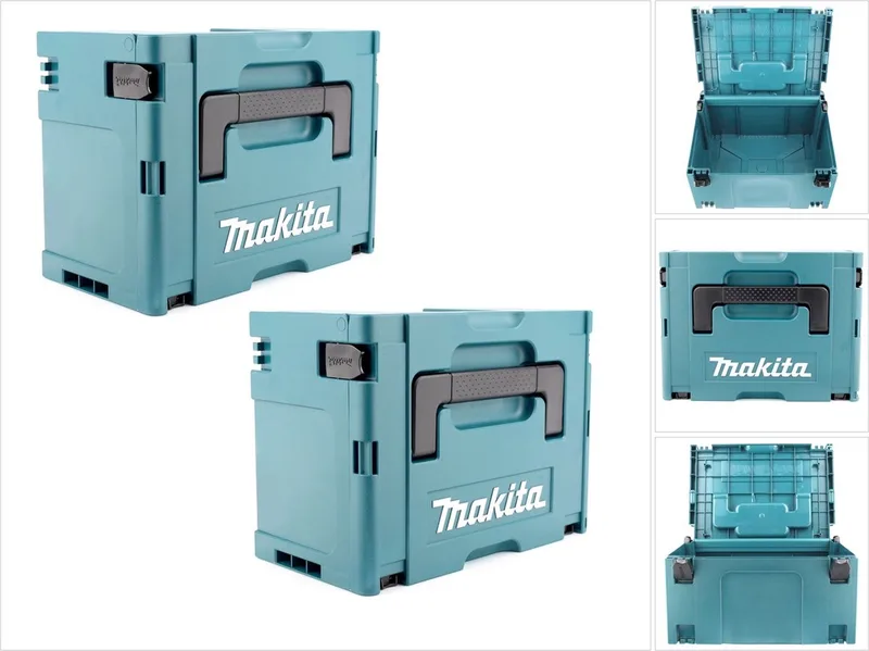 Makpac maat 3 systeemkoffer in set van 2 by Makita, Turquoise – product image