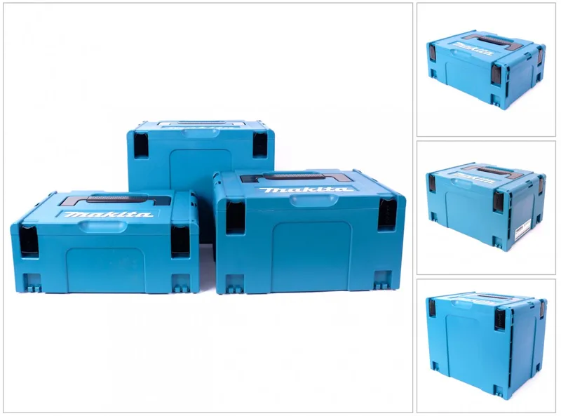 Makpac set maat 2 + maat 3 + maat 4 transportkist en gereedschapskist de Makita, Turquoise – image du produit