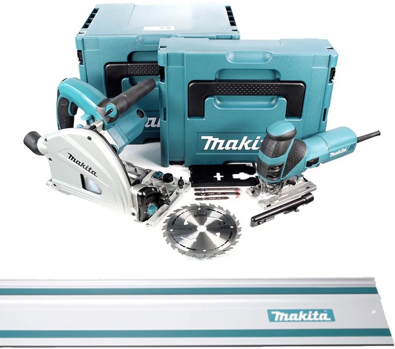 MEU029J - Invalzaag & decoupeerzaag combiset - Exclusief geleiderail von Makita – Produktbild