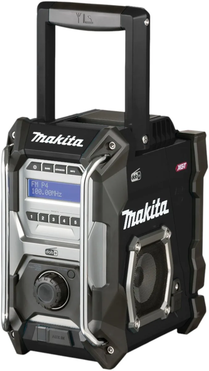 MR 003 GZ01 accu bouwradio 12 V - 40 V DAB DAB+ FM 3,5 mm AUX USB IP64 Solo - zonder accu, zonder oplader de Makita, Noir – image du produit
