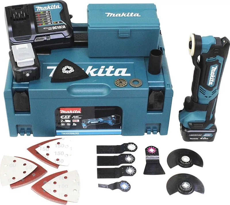 Multitool set - TM30DSMJX5 - 10.8V Li-Ion Accu (2x 4.0 Ah accu) - incl accessoireset in Mbox de Makita – image du produit 1 sur 5