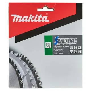 Ø 136mm Asgat 20mm 24T Cirkelzaagblad voor Hout | Specialized - B-33629 van Makita – productafbeelding 2 van 2