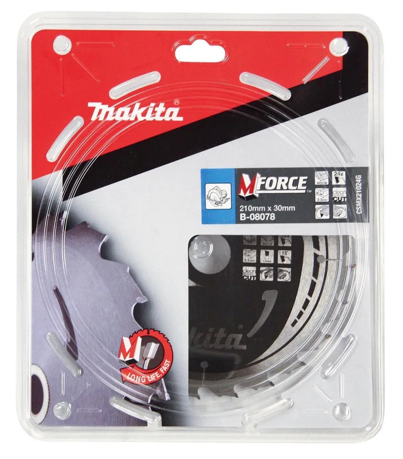 Ø 210mm Asgat 30mm 24T Cirkelzaagblad voor Hout | Mforce - B-08078 de Makita – image du produit