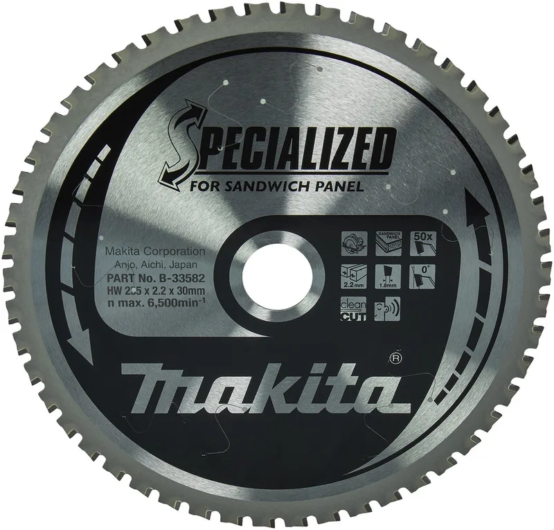 B-33582 SPECIALIZED B-33582 Lame de scie circulaire 235 x 30 x 1.8 mm Nombre de dents: 50 1 pc(s) de Makita – image du produit