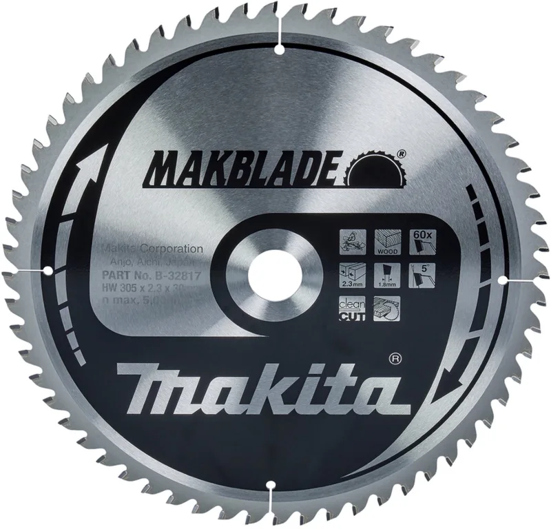 Ø 305mm Asgat 30mm 60T Cirkelzaagblad voor Hout | Makblade - B-32817 de Makita – image du produit