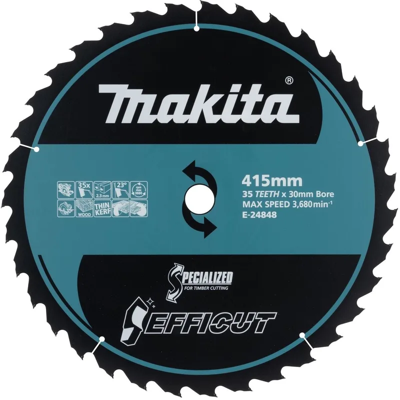 Ø 415mm Asgat 30mm 35T Cirkelzaagblad voor hout | Efficut - E-24848 fra Makita – produktbillede