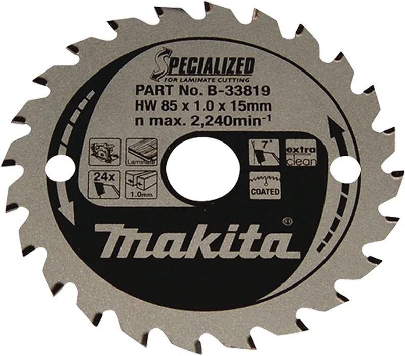 SPECIALIZED B-33819 Lame de scie circulaire 85 x 15 x 1.0 mm Nombre de dents: 24 1 pc(s) de Makita – image du produit