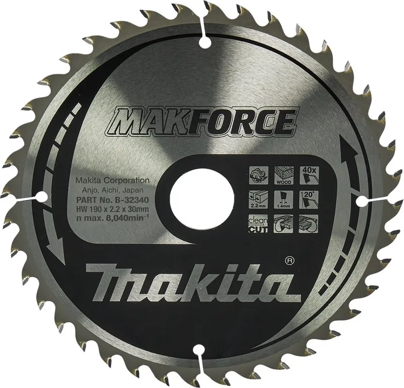 Makforce 190x30x40z Kreissägeblatt Für Holz von Makita – Produktbild