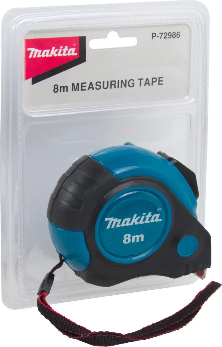 P-72986 Rolmaat 8 meter - Rolbandmaat - Meetlint - 8m / 26ft de Makita, Turqouise – image du produit