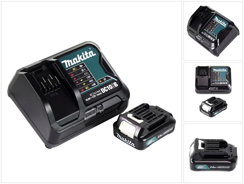 Power Source Kit 12V mit 1x BL1021B Akku 2,0Ah + DC10SB Ladegerät Akkupacks de Makita – image du produit