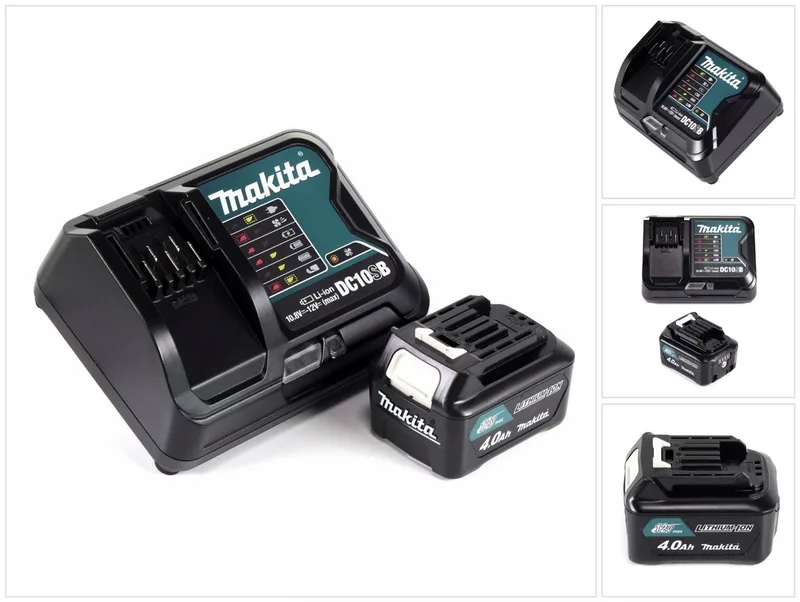 Power Source Kit 12V mit 1x BL1041B Akku 4,0Ah + DC10SB Ladegerät Akkupacks de Makita – image du produit