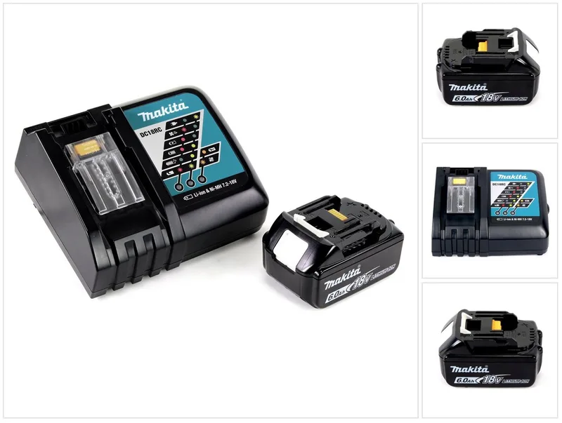 Power Source Kit 18V mit 1x BL1860B Akku 6,0Ah + DC18RC Ladegerät Akkupacks by Makita – product image