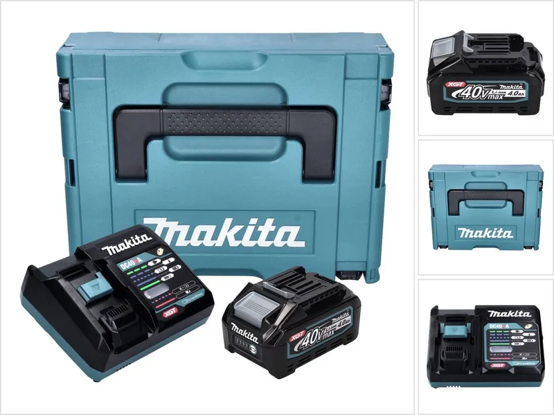Power Source Kit 1x BL 4040 accu 40 V max. 4.0 Ah XGT + DC 40 RA lader + Makpac de Makita – image du produit