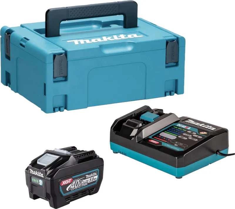 Power Source Kit 1x BL 4050 F accu 40 V max. 5.0 Ah XGT + DC 40 RA lader + Makpac de Makita – image du produit
