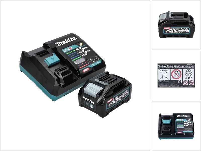 Power Source Kit 40 V max. met BL 4040 accu 4.0 Ah XGT ( 191B26-6 ) + DC 40 RA snellader XGT LXT ( 191E07-8 ) de Makita – image du produit