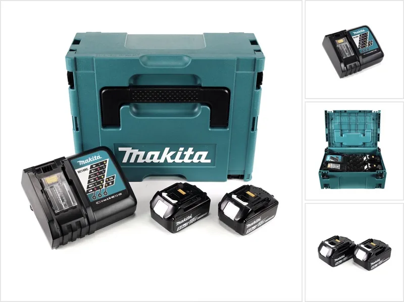 Power Source Kit Li 18V met 2x BL1850B accu 5,0Ah + DC18RC oplader ( 197624-2 ) + Makpac van Makita – productafbeelding