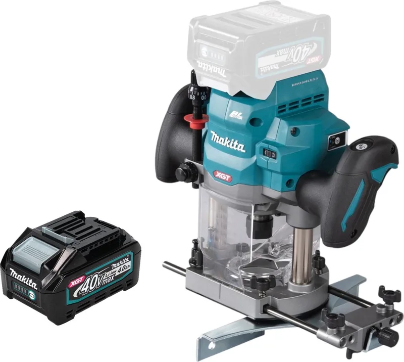 RP 001 GM1 bovenfrees 40 V max. 12 mm borstelloos + 1x accu 4.0 Ah - zonder lader van Makita – productafbeelding