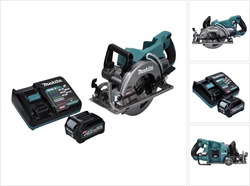 RS 001 GD1 accu-handcirkelzaag 40 V max. 185 mm borstelloos + 1x accu 2,5 Ah + oplader de Makita – image du produit