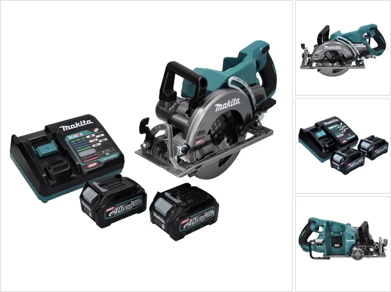 RS 001 GD2 accu-handcirkelzaag 40 V max. 185 mm borstelloos + 2x accu 2,5 Ah + oplader fra Makita – produktbillede