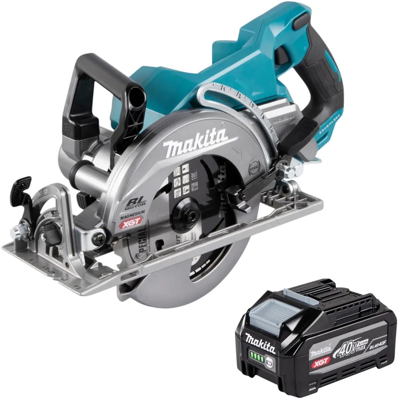RS 001 GU1 accu-handcirkelzaag 40 V max. 185 mm borstelloos + 1x accu 4,0 Ah - zonder oplader de Makita – image du produit