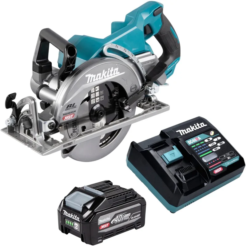RS 001 GU101 accu-handcirkelzaag 40 V max. 185 mm borstelloos + 1x accu 4,0 Ah + oplader by Makita – product image