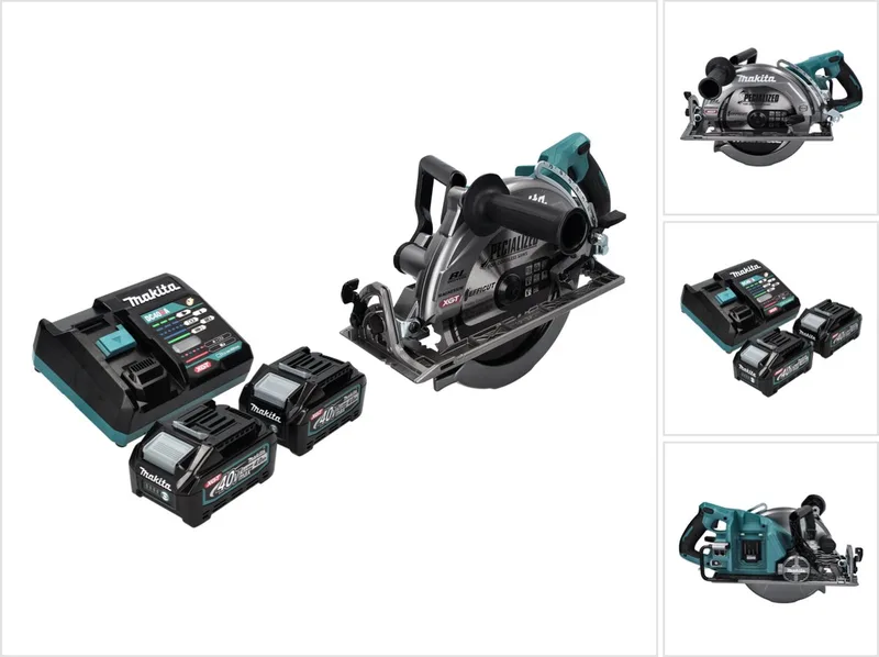 RS 002 GM2 accu-handcirkelzaag 40 V max. 260 mm borstelloos + 2x accu 4,0 Ah + oplader von Makita – Produktbild