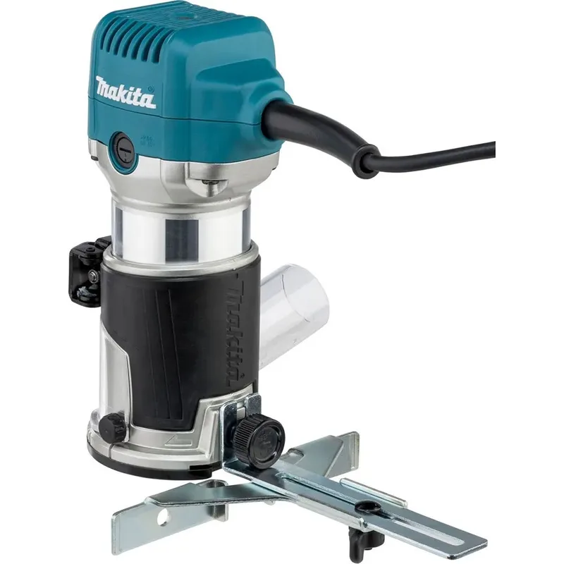 RT0702CX2J - Freesmachine, bovenfrees, trimmer in Mbox- Zilver - 710W - 8mm van Makita, Blauw – productafbeelding 2 van 6