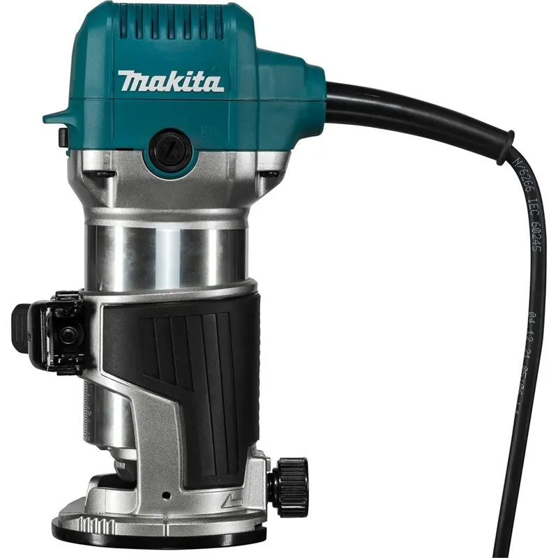 RT0702CX2J - Freesmachine, bovenfrees, trimmer in Mbox- Zilver - 710W - 8mm van Makita, Blauw – productafbeelding 4 van 6