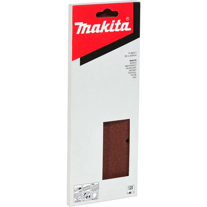 sanding sheet - for wood metal - 10 pieces by Makita – product image