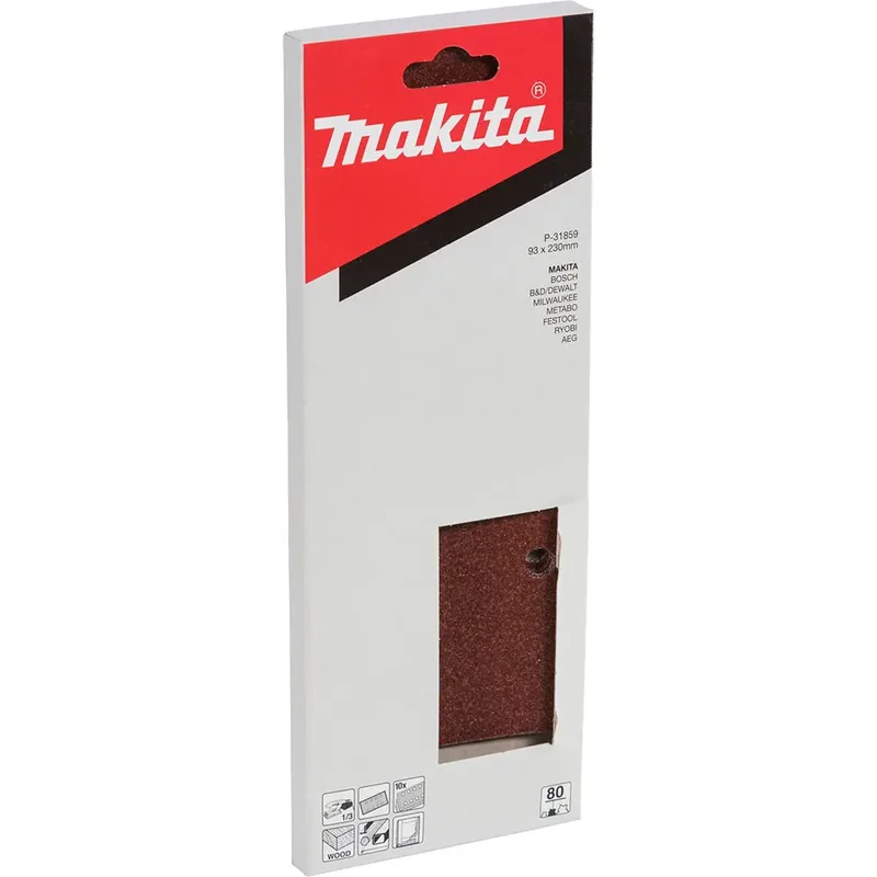 sanding sheet - for wood metal - 10 pieces by Makita – product image