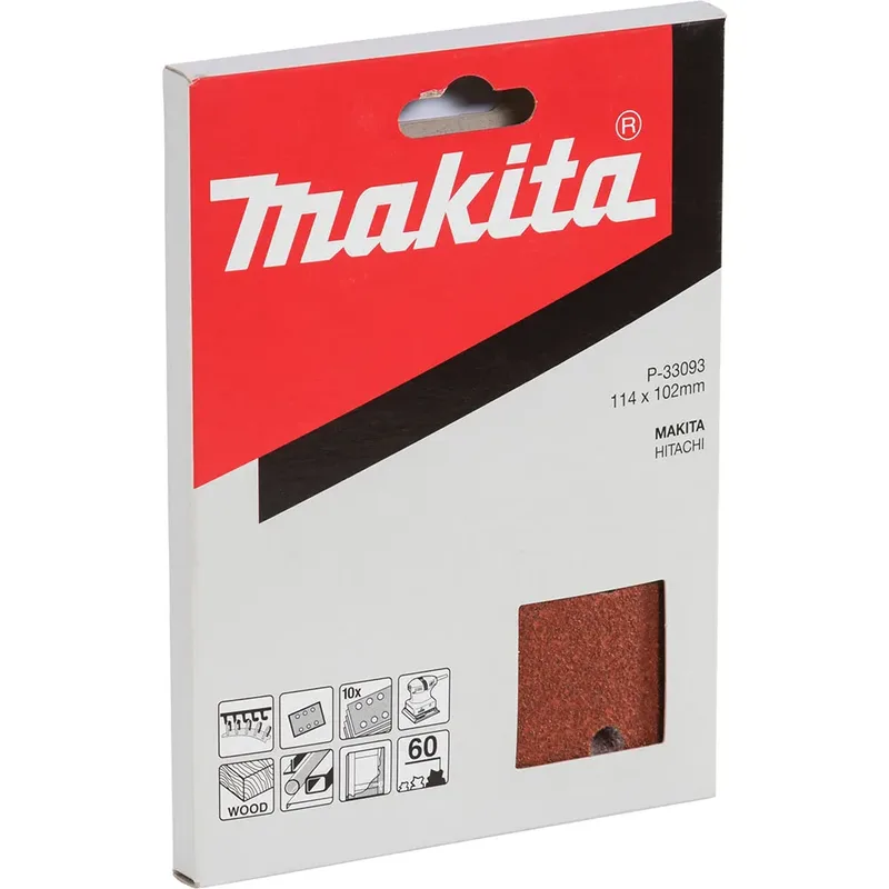 sanding sheet - for wood metal - 10 pieces by Makita – product image
