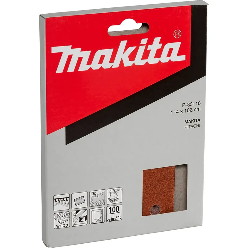 sanding sheet - for wood metal steel painted wood - 10 pieces de Makita – image du produit