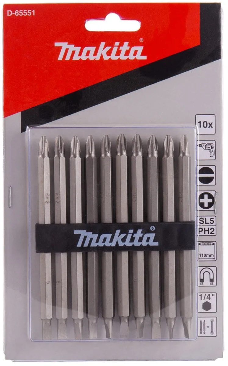 Schroefbit PH2-SL5x110mm - D-65551 van Makita – productafbeelding
