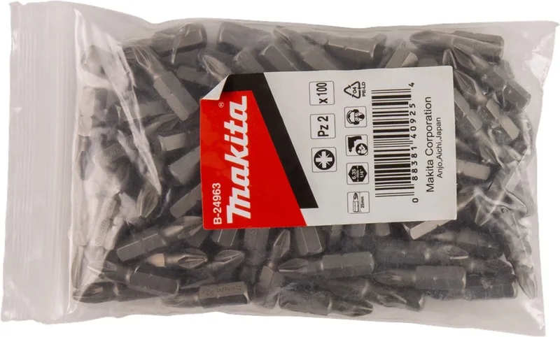 Schroefbit PZ2X25mm Navul 100 Stuks - B-24963 by Makita – product image