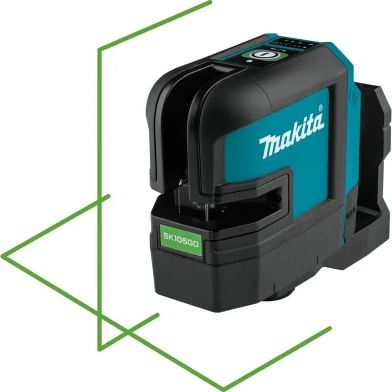 SK105GDZ 10,8V Li-Ion accu kruislijnlaser body in tas - zelfnivellerend - groen - 35m de Makita – image du produit