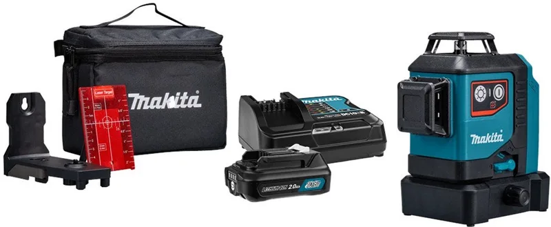 SK700DX Accu kruislijnlaser rood 3x 360° 12V Max 2.0Ah by Makita – product image