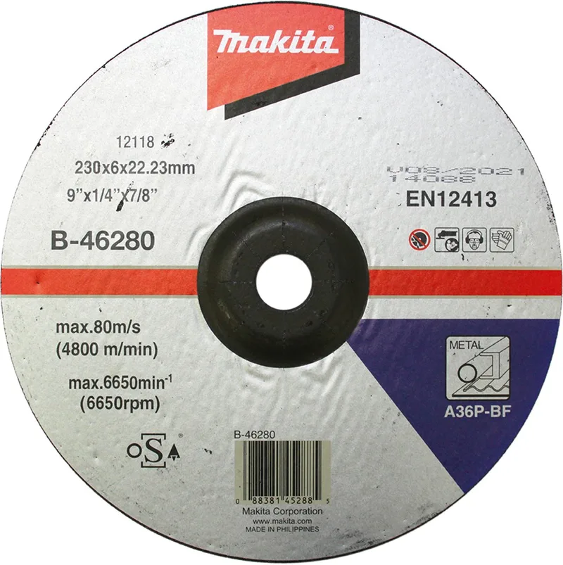 slijpschijf 230 x 6 mm staal - B-46280 de Makita – image du produit