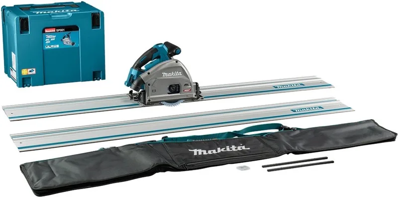 SP001GZ06 Accu Invalcirkelzaag AWS XGT 40V Max + Geleiderail (2st.), Koppelstrip en Tas Basic Body in Mbox de Makita – image du produit