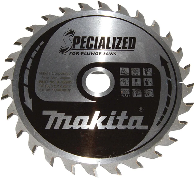 SPECIALIZED Zaagblad 160x20x28T - B-32982 van Makita – productafbeelding