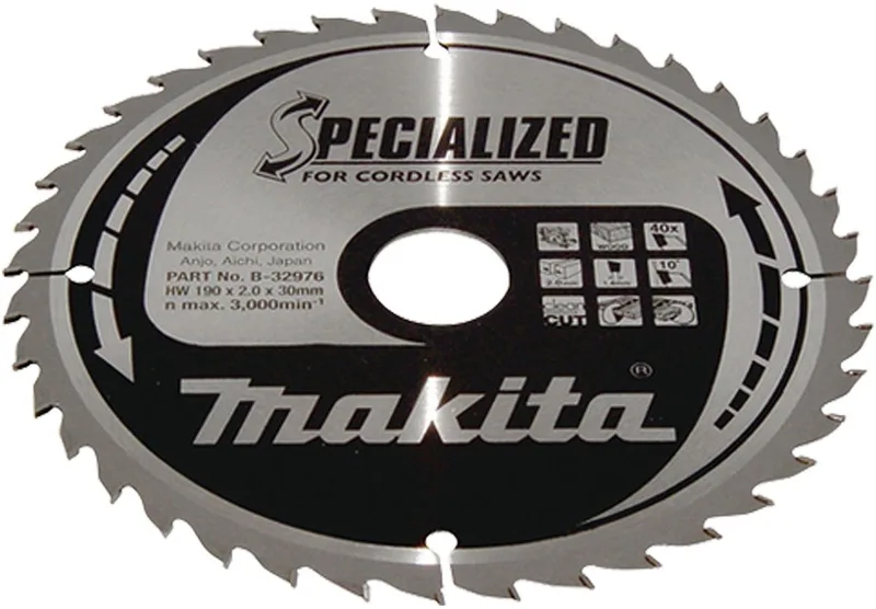 SPECIALIZED Zaagblad 190x30x40T - B-32976 von Makita – Produktbild