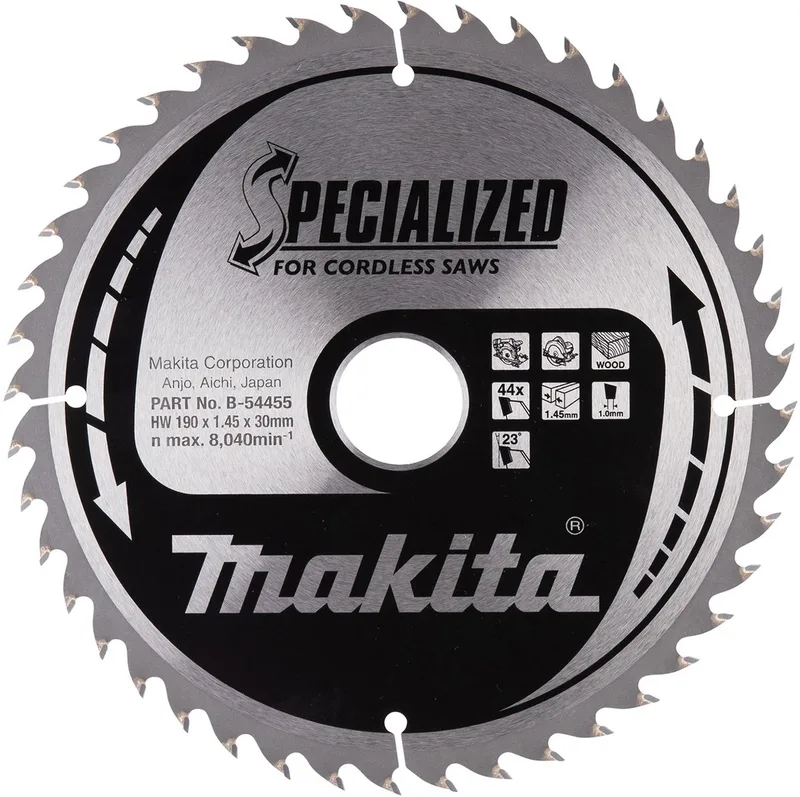 SPECIALIZED zaagblad 190x30x44Z - B-54455 by Makita – product image